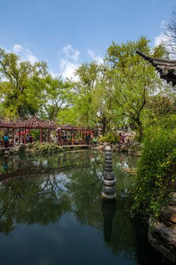 Suzhou klasik Bahçe Bahçe Bahçe waterside kalmak