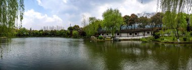 Suzhou Dingyuan bahçe su pavilion