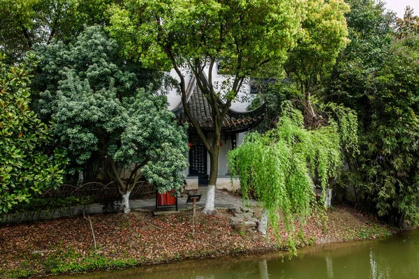 Suzhou Dingyuan Garden Bridge pabellón de agua —  Fotos de Stock