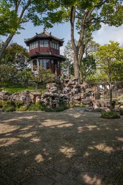 Suzhou Dugang trädgård Trädgårds-arkitektur — Stockfoto