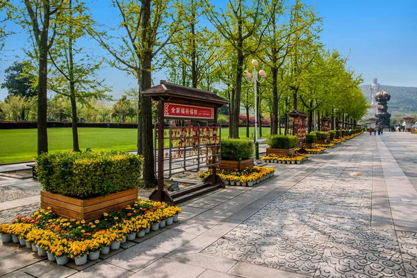 Wuxi Lingshan big Buddha natursköna området Lingshan Buddha Buddha Bodhi Avenue — Stockfoto