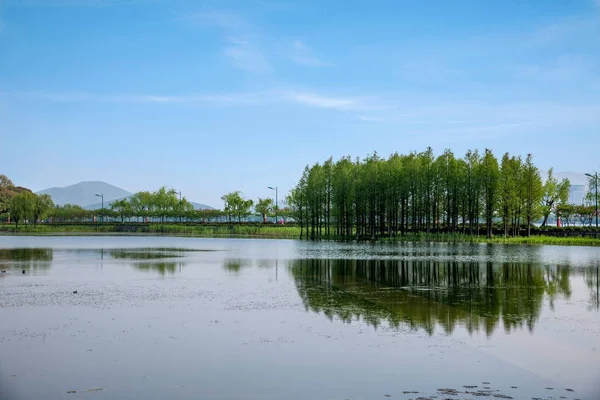 Wuxi Taihu Yuantouzhu scenario pastorale — Foto Stock