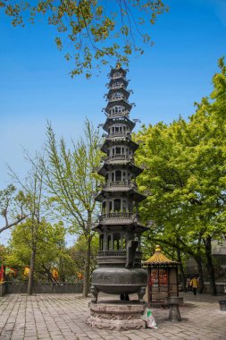 Wuxi Taihu Yuantouzhu Taihu Gölü Xiandao Ling Xiao Gong Kulesi