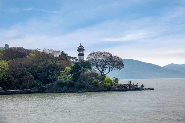 Wuxi Taihu Yuantouzhang deniz feneri — Stok fotoğraf