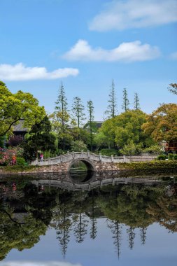 Wuxi Taihu Li Yuan Bahçe köprü su pavilion