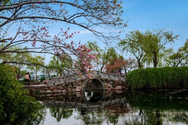 Wuxi Taihu Li Yuan Bahçe köprü su pavilion