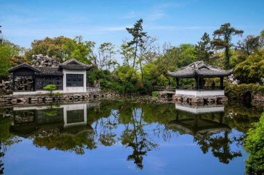 Wuxi Taihu Li Yuan Bahçe köprü su pavilion
