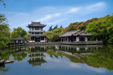 Wuxi Taihu Li Yuan Bahçe köprü su pavilion