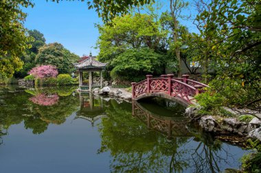 Wuxi Taihu Li Yuan Bahçe köprü su pavilion