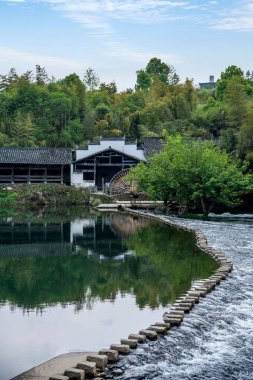 Jiangxi eyaletinin Wuyuan ilçe Qinghua kasaba taş köprü