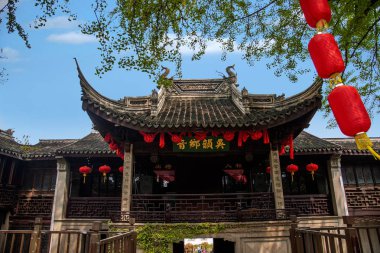 Zhang Zhongcheng Tapınağı Jiangsu Wuxi Huishan antik kenti