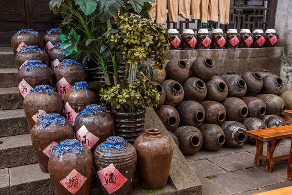 Jiangsu Wuxi Huishan starobylé město vína workshop — Stock fotografie