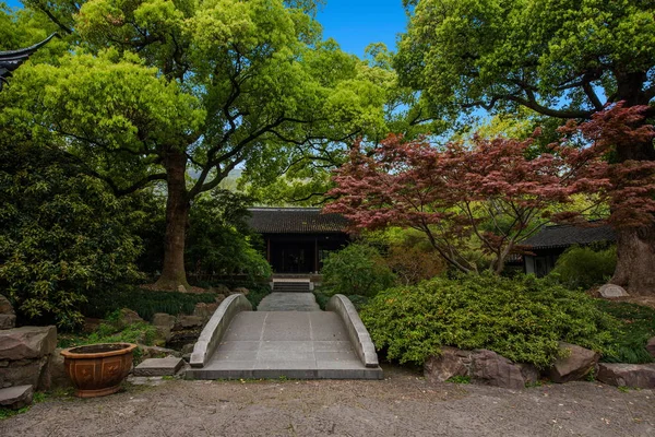 Wuxi Wuxi Huishan enviar Chang Parque jardim construção — Fotografia de Stock