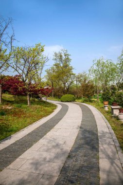 Yangzhou ince Batı Gölü Bahçe yollar