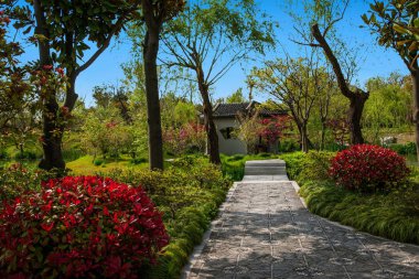 Yangzhou ince Batı Gölü Qingyu Ting Bahçe mimarisi