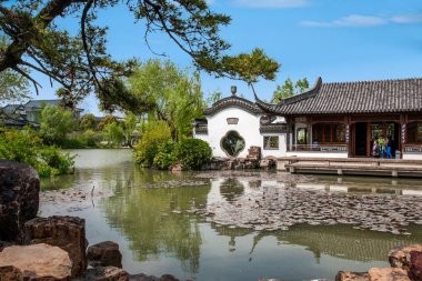 Yangzhou ince West Lake Jingxiang kitabevi Bahçe İnşaat
