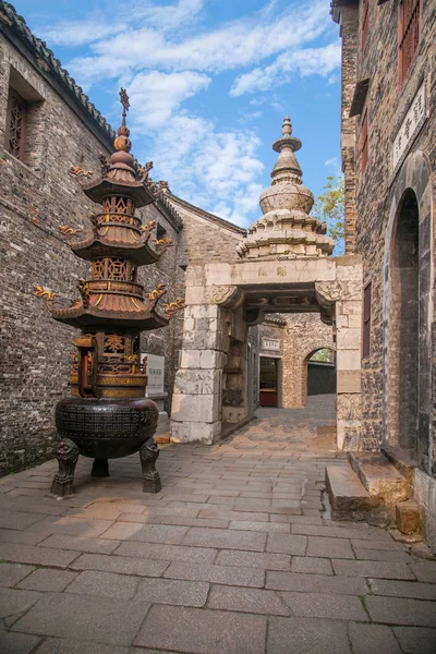 Zhenjiang Xijindu Ancient Street Pagode de Pedra Zhaokuan — Fotografia de Stock