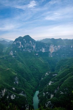 Chongqing Yunyang Longtan National Geological Park mountains and canyons clipart