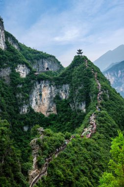 Chongqing Yunyang Longtan National Geological Park Canyon Landform clipart