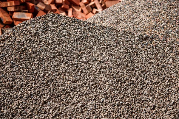 Building and construction of the accumulation of sand on the construction site — Stock Photo, Image