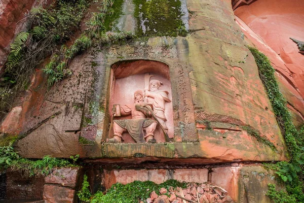 Sichuan Shannan área do mar de bambu trinta seis grande escultura de pedra — Fotografia de Stock