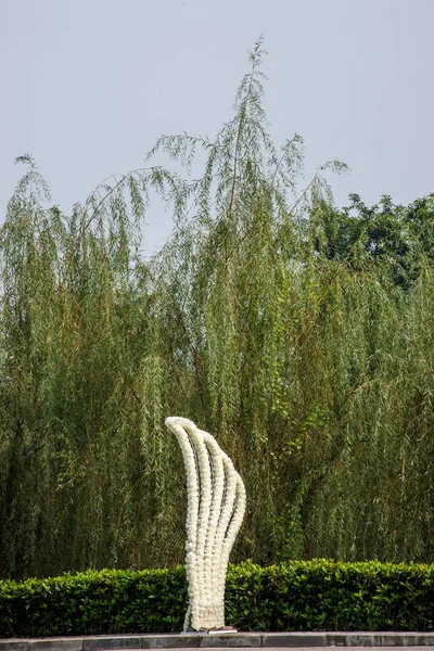 Un mazzo di fiori di bergamotto nel giardino mondiale di — Foto Stock