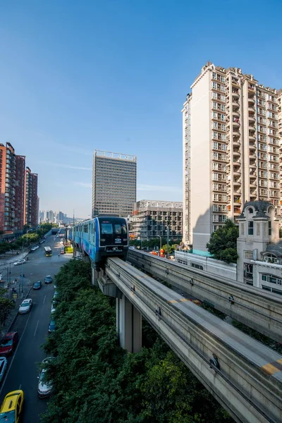 Chongqing City Rail Transit Line 3 Lion Peak Section — Stock Photo, Image