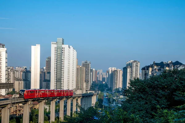 Chongqing City Rail Transit Line 3 Tang Jiayuan sub - sección — Foto de Stock