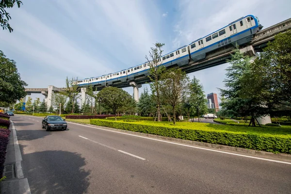 Chongqing S-Bahn-Transitlinie 3, Abschnitt Jinyu — Stockfoto