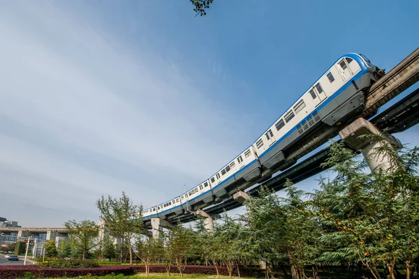 Linha de trânsito ferroviário da cidade de Chongqing 3 Seção Jinyu — Fotografia de Stock