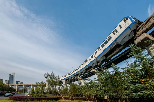 Linha de trânsito ferroviário da cidade de Chongqing 3 Seção Jinyu — Fotografia de Stock