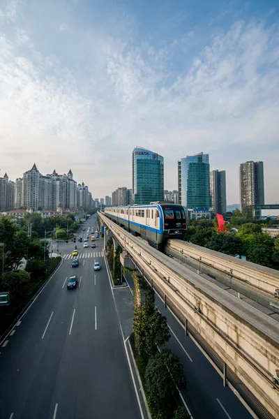 Chongqing Urban Rail Transit Line 3 Golden Boy Sección —  Fotos de Stock
