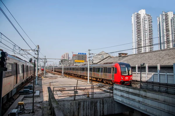Chongqing S-Bahn-Transitlinie 1 doppelte Liste — Stockfoto