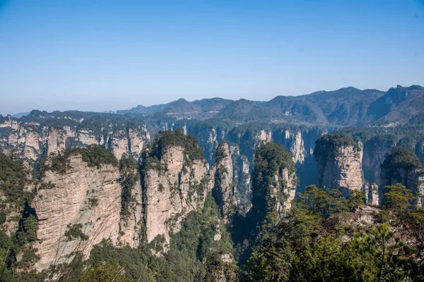 Hunan Zhangjiajie National Forest Park Huangshiizhai Qunfeng — Stockfoto