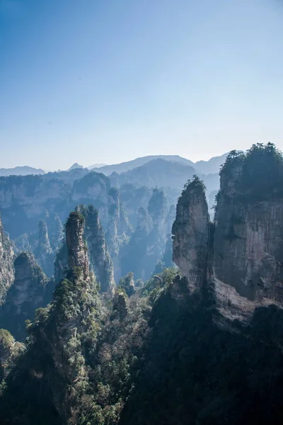 Hunan Zhangjiajie National Forest Park Huangshiizhai Qunfeng — Stock Photo, Image