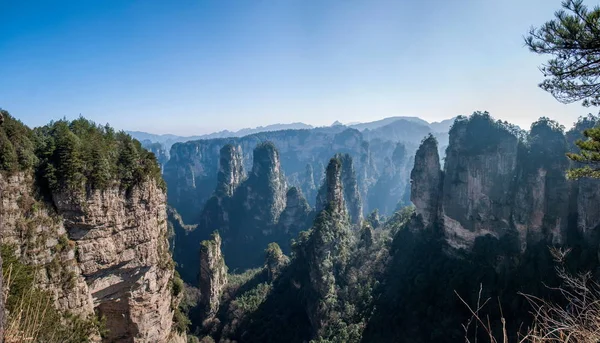 Hunan Zhangjiajie National Forest Park Huangshiizhai Qunfeng — Stock Photo, Image