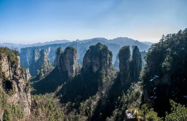 Hunan Zhangjiajie National Forest Park Huangshiizhai Qunfeng — Stock Fotó