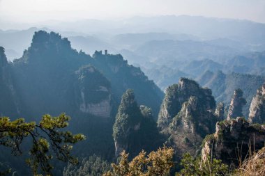 Hunan Zhangjiajie National Forest Park Yangjiajie Longquan boşluk uçurum 
