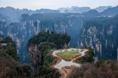 Hunan Zhangjiajie National Forest Park eski ev hava pastoral