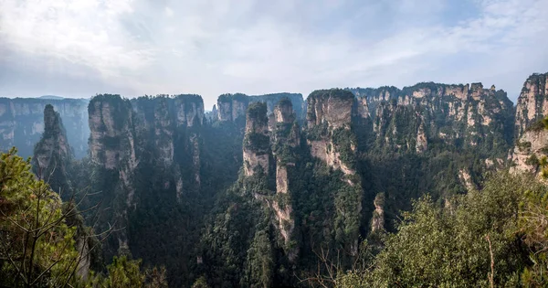 Hunan Zhangjiajie National Forest Park Yuanjiajie krajina — Stock fotografie