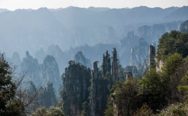 Hunan Zhangjiajie National Forest Park Tianzishan Yubi tepe tepe