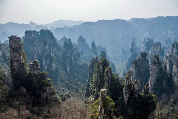 Hunan Zhangjiajie Parque Florestal Nacional Shentang Bay paisagem — Fotografia de Stock