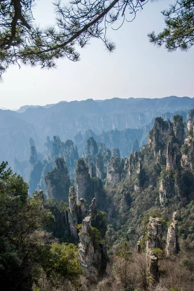 Hunan Zhangjiajie Parque Florestal Nacional Shentang Bay paisagem — Fotografia de Stock