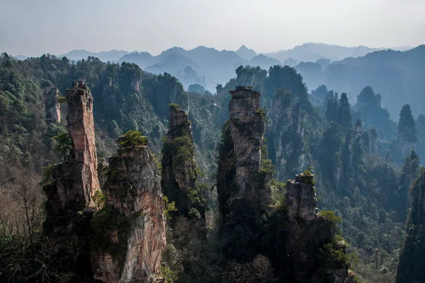 Krajobraz Hunan Zhangjiajie National Forest Park Shentang Bay — Zdjęcie stockowe