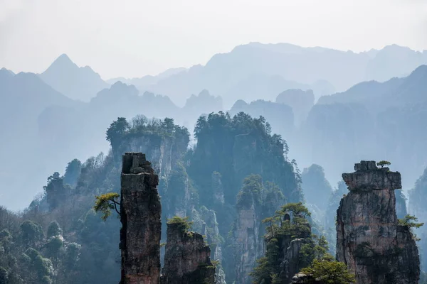 Hunan Zhangjiajie Parque Forestal Nacional Shentang Bay paisaje —  Fotos de Stock