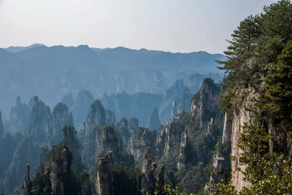 Хунань Zhangjiajie National Forest Park Shentang Bay краєвид — стокове фото