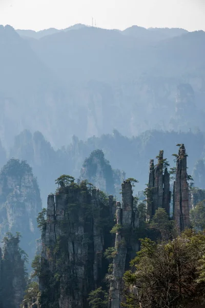 Hunan Zhangjiajie National Forest Park Tianzishan Yubi peak csúcs — Stock Fotó