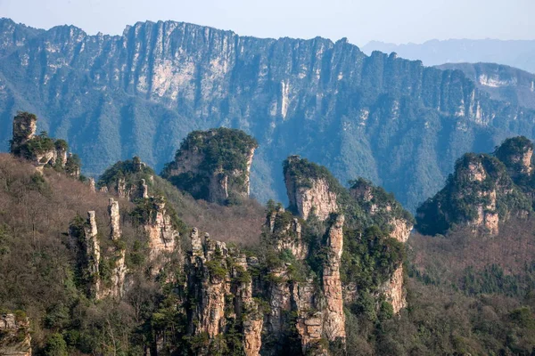 湖南张家界国家森林公园天子山一般岩峰 — 图库照片