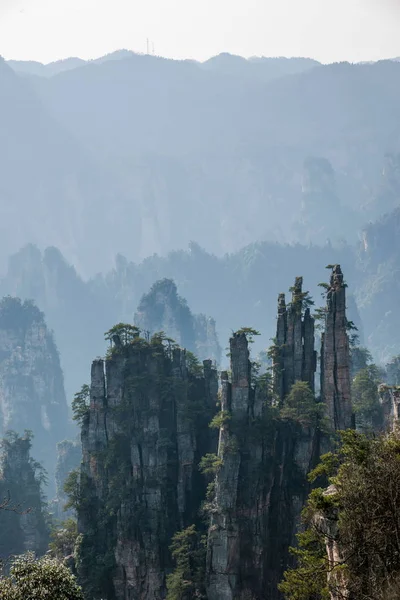 Hunan Zhangjiajie National Forest Park Tianzishan Yubi peak csúcs — Stock Fotó