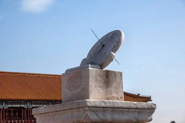 Peking Palace Museum Taihe tempel voordat de zonnewijzer — Stockfoto